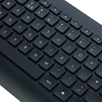 Microsoft 900 RF Wireless - Černá bezdrátová klávesnice s anglickým uspořádáním QWERTY. Součástí je také myš.